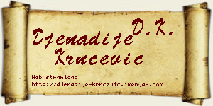 Đenadije Krnčević vizit kartica
